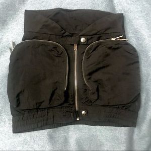 Zipper Cargo Mini Skirt